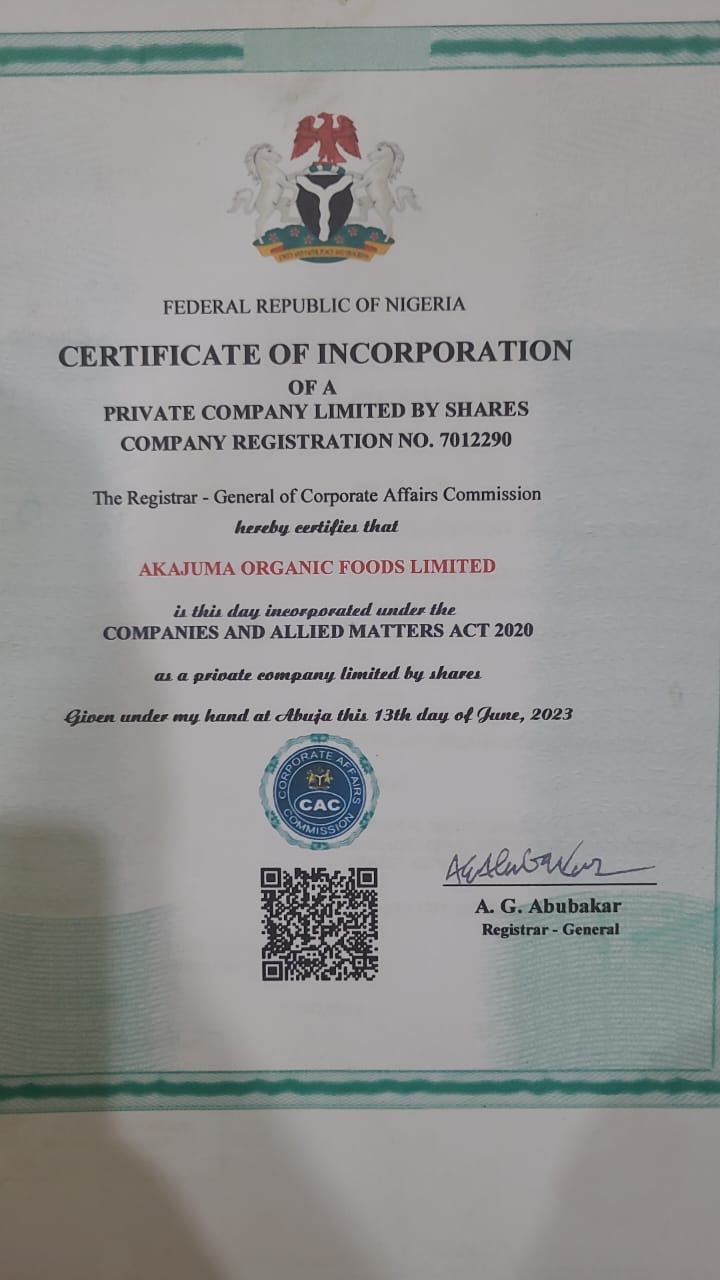 CAC certificate of incorporation